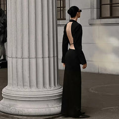 Elegant Blazer And High Waist Slim Fit Maxi Skirt 2 Piece Set Mssza