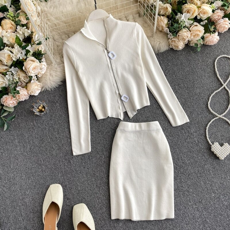 Elegant Bodycon Pencil Slim Tops High Waist Skirt Mssza