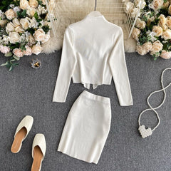 Elegant Bodycon Pencil Slim Tops High Waist Skirt Mssza