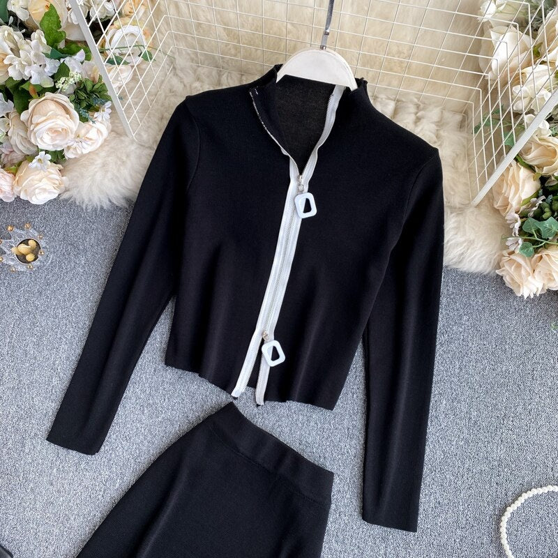 Elegant Bodycon Pencil Slim Tops High Waist Skirt Mssza