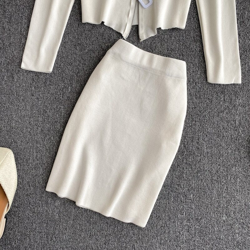 Elegant Bodycon Pencil Slim Tops High Waist Skirt Mssza