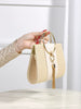 Elegant Bohemian Resort Woven Large Capacity Square Straw Evening Clutch Bag Mssza