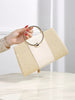 Elegant Bohemian Resort Woven Large Capacity Square Straw Evening Clutch Bag Mssza