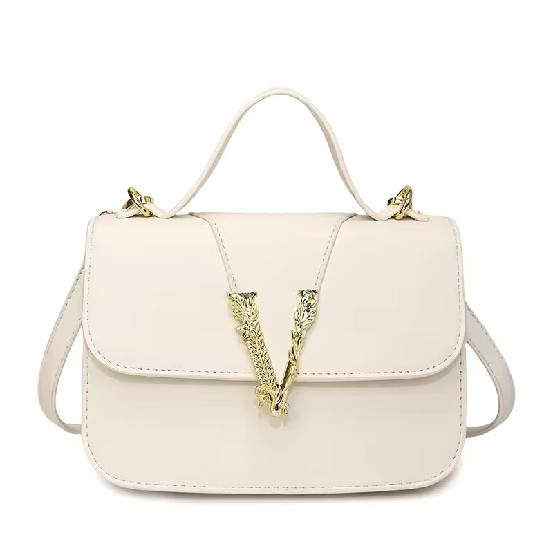 Elegant Casual Lock Buckle Small Square Shoulder Crossbody Bag Mssza