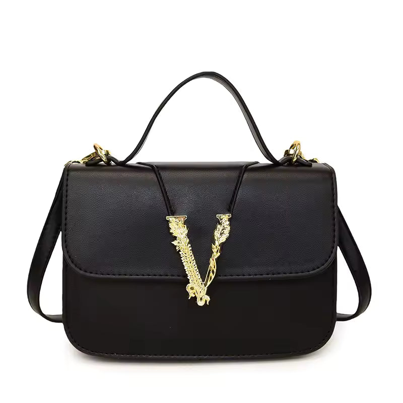 Elegant Casual Lock Buckle Small Square Shoulder Crossbody Bag Mssza