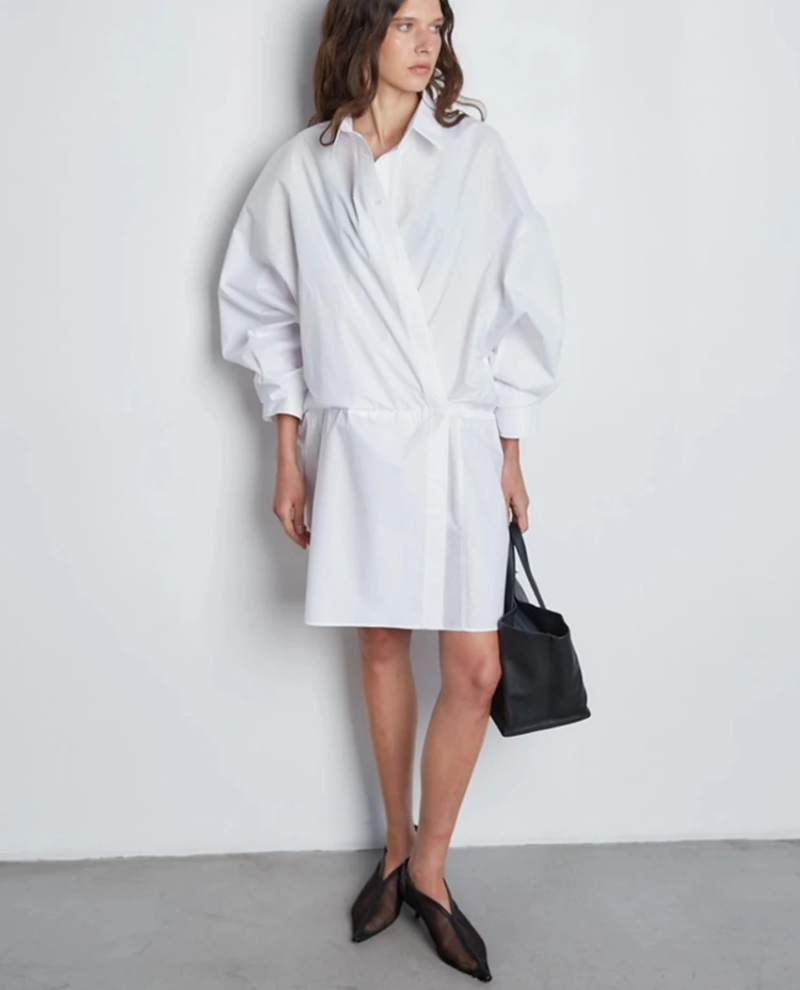Elegant Classic Loose Solid Tops Clothing Casual Lapel Long Sleeve Shirt Mssza