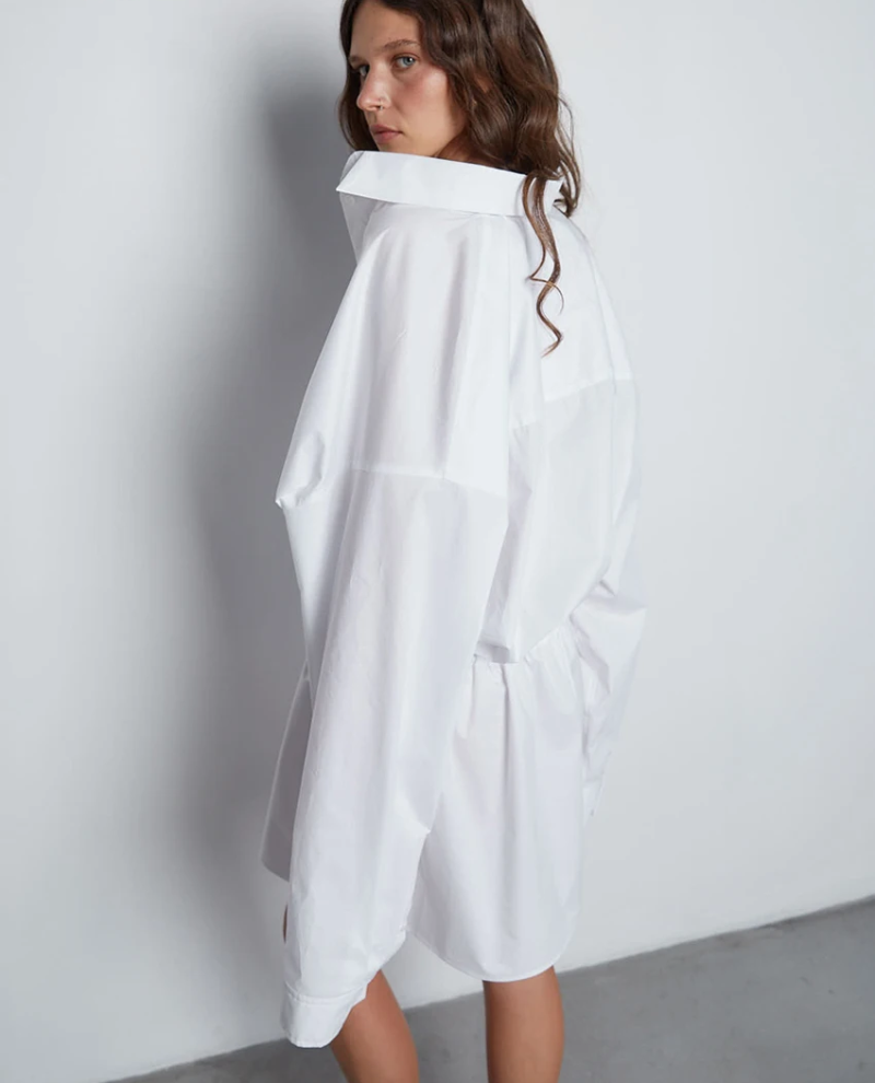 Elegant Classic Loose Solid Tops Clothing Casual Lapel Long Sleeve Shirt Mssza