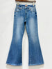 Elegant Cross border Washed Slim fit High waisted Bell bottom Pants Mssza
