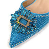 Elegant Crystal Comfortable Evening Shoes And Capacity Bag Mssza