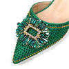 Elegant Crystal Comfortable Evening Shoes And Capacity Bag Mssza