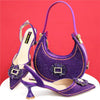 Elegant Crystal Comfortable Evening Shoes And Capacity Bag Mssza