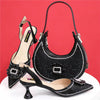 Elegant Crystal Comfortable Evening Shoes And Capacity Bag Mssza