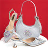 Elegant Crystal Comfortable Evening Shoes And Capacity Bag Mssza