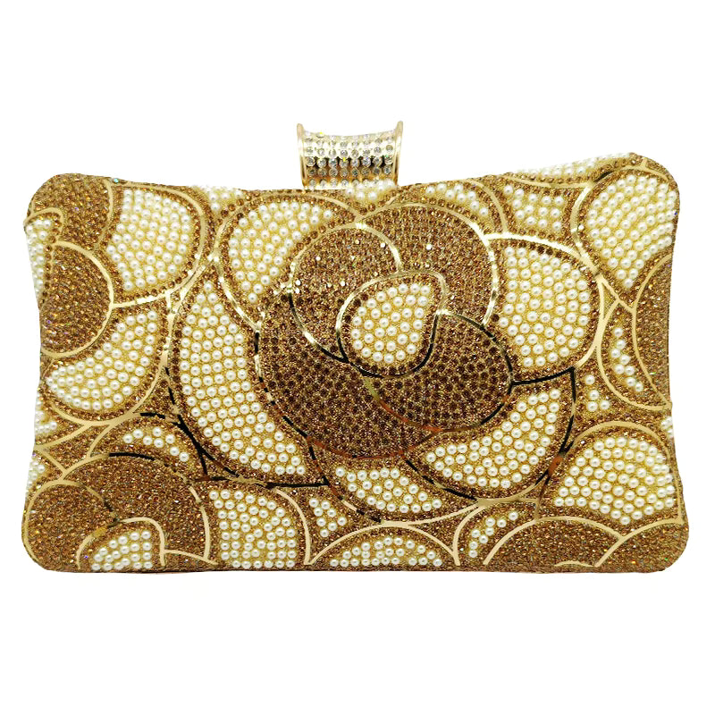 Elegant Crystal Luxury Rhinestone Evening Bridal Wedding Clutch Bag Mssza