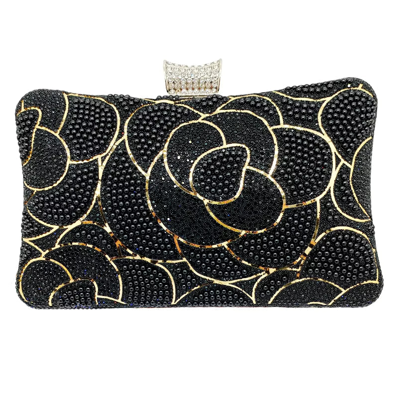 Elegant Crystal Luxury Rhinestone Evening Bridal Wedding Clutch Bag Mssza