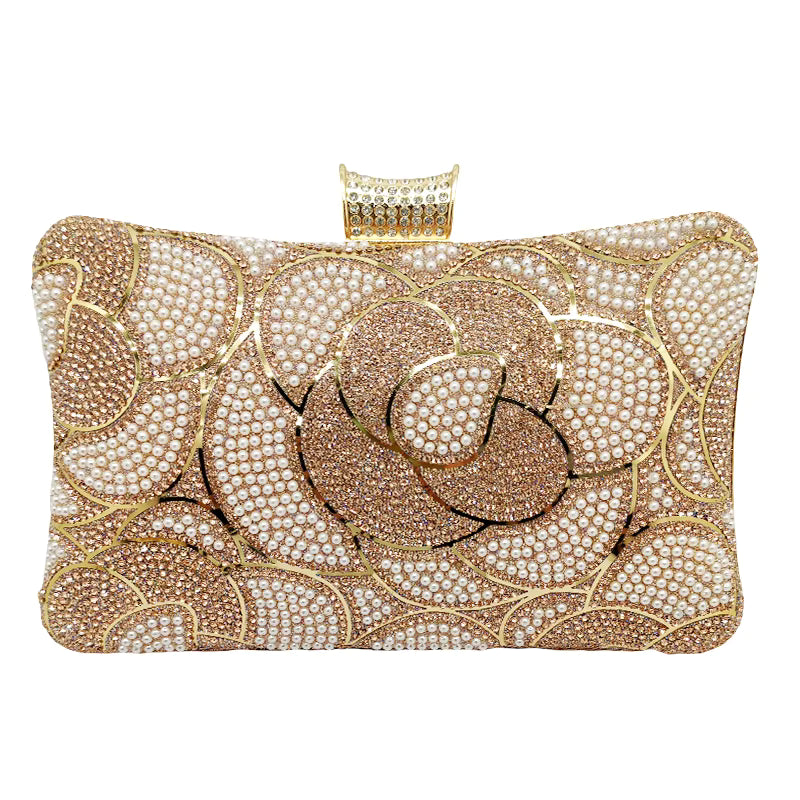 Elegant Crystal Luxury Rhinestone Evening Bridal Wedding Clutch Bag Mssza