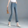 Elegant Elastic High Waist All-match Comfortable Office Lady Washed Pants Mssza