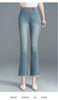 Casual Flare button fly Elastic Band Flash Office Lady Washed Pants Mssza