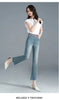 Casual Flare button fly Elastic Band Flash Office Lady Washed Pants Mssza