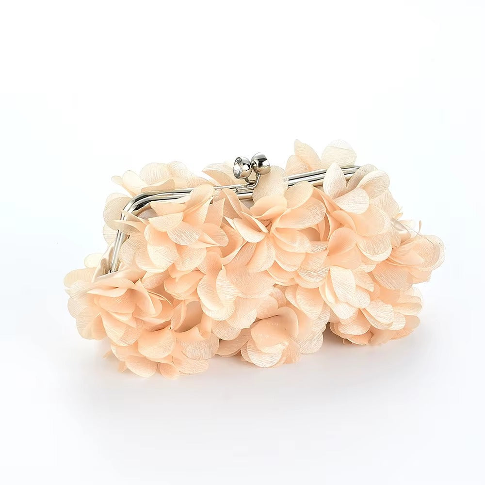 Elegant Designer Satin Petal Evening clutch Bag Mssza