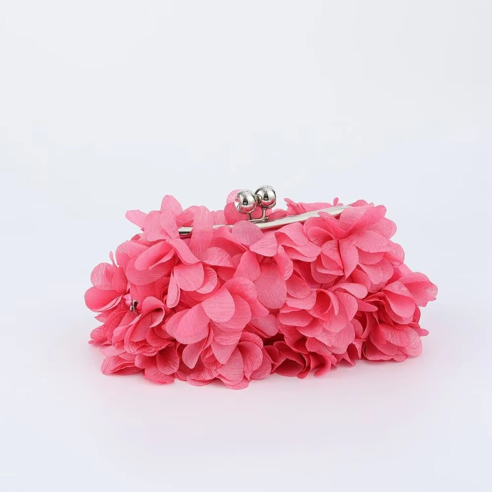Elegant Designer Satin Petal Evening clutch Bag Mssza