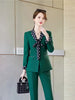 Elegant Double Breasted Scarf Collar Office Blazer and Pants 2 Pieces Outfits Mssza