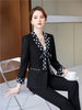 Elegant Double Breasted Scarf Collar Office Blazer and Pants 2 Pieces Outfits Mssza