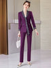 Elegant Double Breasted Scarf Collar Office Blazer and Pants 2 Pieces Outfits Mssza