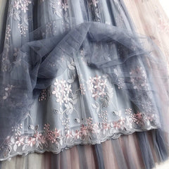Elegant Embroidery Pleated Long Skirt Mssza