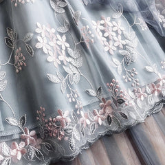 Elegant Embroidery Pleated Long Skirt Mssza