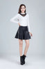 Elegant Empire Real Leather Slight Stretch High Waist Plus Size Skirt Mssza