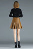 Elegant Empire Real Leather Slight Stretch High Waist Plus Size Skirt Mssza