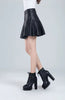 Elegant Empire Real Leather Slight Stretch High Waist Plus Size Skirt Mssza