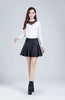 Elegant Empire Real Leather Slight Stretch High Waist Plus Size Skirt Mssza