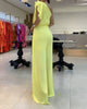 Elegant Floral Pattern One Shoulder Ruffles Jumpsuit Mssza