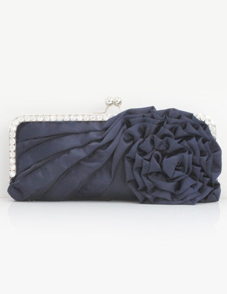 Elegant Floral Shape Jacquard Silk Women's Evening Bag Mssza