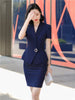 Elegant Formal Lantern Sleeve Blazer And Skirt 2 Piece Suit Mssza