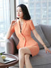 Elegant Formal Lantern Sleeve Blazer And Skirt 2 Piece Suit Mssza