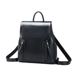 Elegant Genuine Leather Backpack Natural Skin Book Laptop Rucksack Messenger Cross body Shoulder Bag Mssza