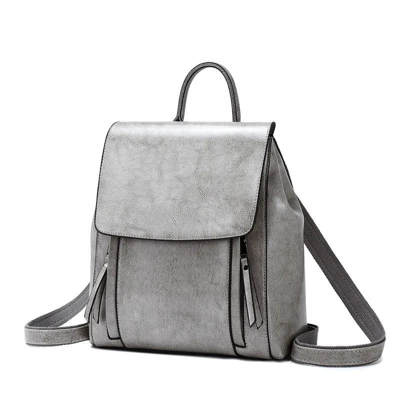 Elegant Genuine Leather Backpack Natural Skin Book Laptop Rucksack Messenger Cross body Shoulder Bag Mssza