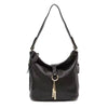 Elegant Genuine Leather Charming Ring Medium Shoulder Hobo Bag Mssza