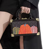 Elegant Genuine Leather Evening Top Handle Satchel Small Hard Purse Pumpkin Box Crossbody Handbags Mssza