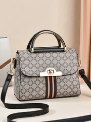 Elegant Geometric Printed Decorative versatile Large capacity Shoulder Crossbody Bag Mssza