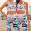 Elegant Graffiti Sportswear Yoga Set Workout Tracksuit Mssza