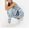 Elegant Graffiti Sportswear Yoga Set Workout Tracksuit Mssza