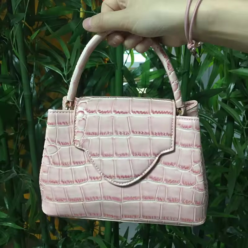 Elegant Hasp Open Pocket PU Leather Tote Party Handbag Mssza