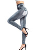 Elegant Knitted Pencil Pants Geometric Faux Denim Gym Leggins Mssza