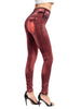 Elegant Knitted Pencil Pants Geometric Faux Denim Gym Leggins Mssza