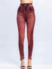 Elegant Knitted Pencil Pants Geometric Faux Denim Gym Leggins Mssza