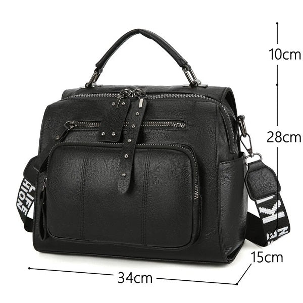 Elegant Large Capacity Leather Crossbody Bags Mssza